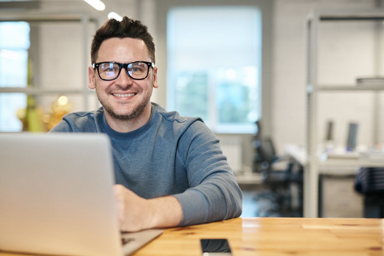 Photo of Man Wearing Eyeglasses